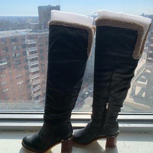 Black over the knee boots